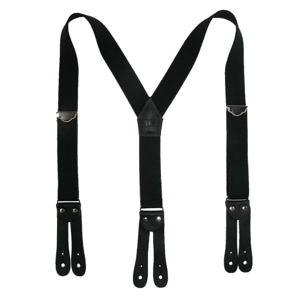 Welch Men's Elastic Button-End Y-Back 1 1/2 Inch Double Face Suspenders